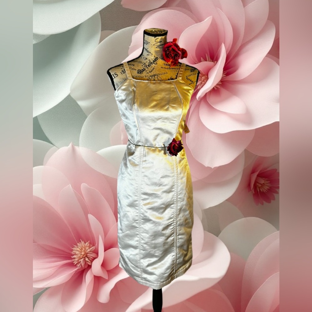 Beautiful! Handmade champagne, vintage dress, medium
